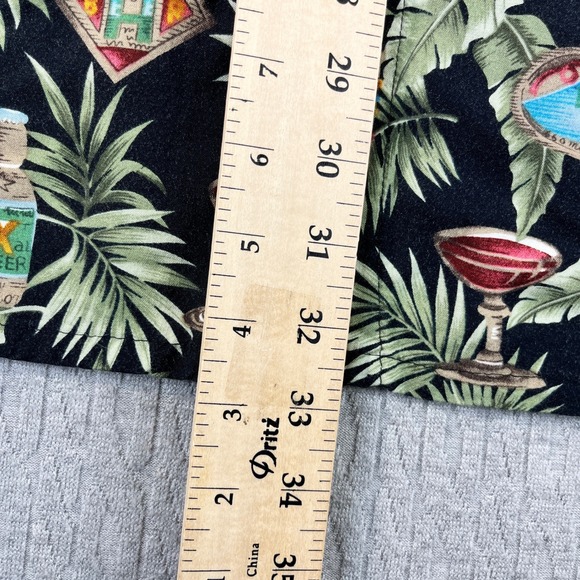 Vintage Tropical Hawaiian Cocktails Beer Mens‎ XL beach summer button up shirt - Picture 6 of 7